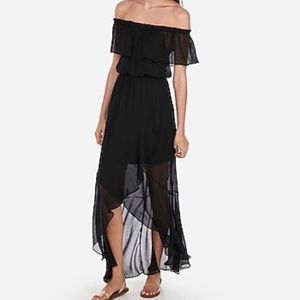 NWT Express Ruffle Off The Shoulder Maxi Dress